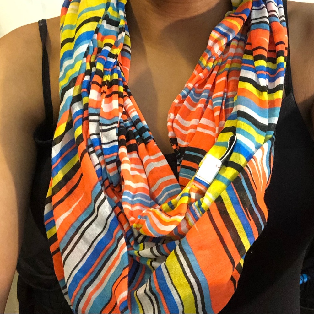 Colorful infinity scarf